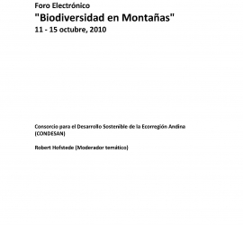 eForo Biodiversidad de Montañas